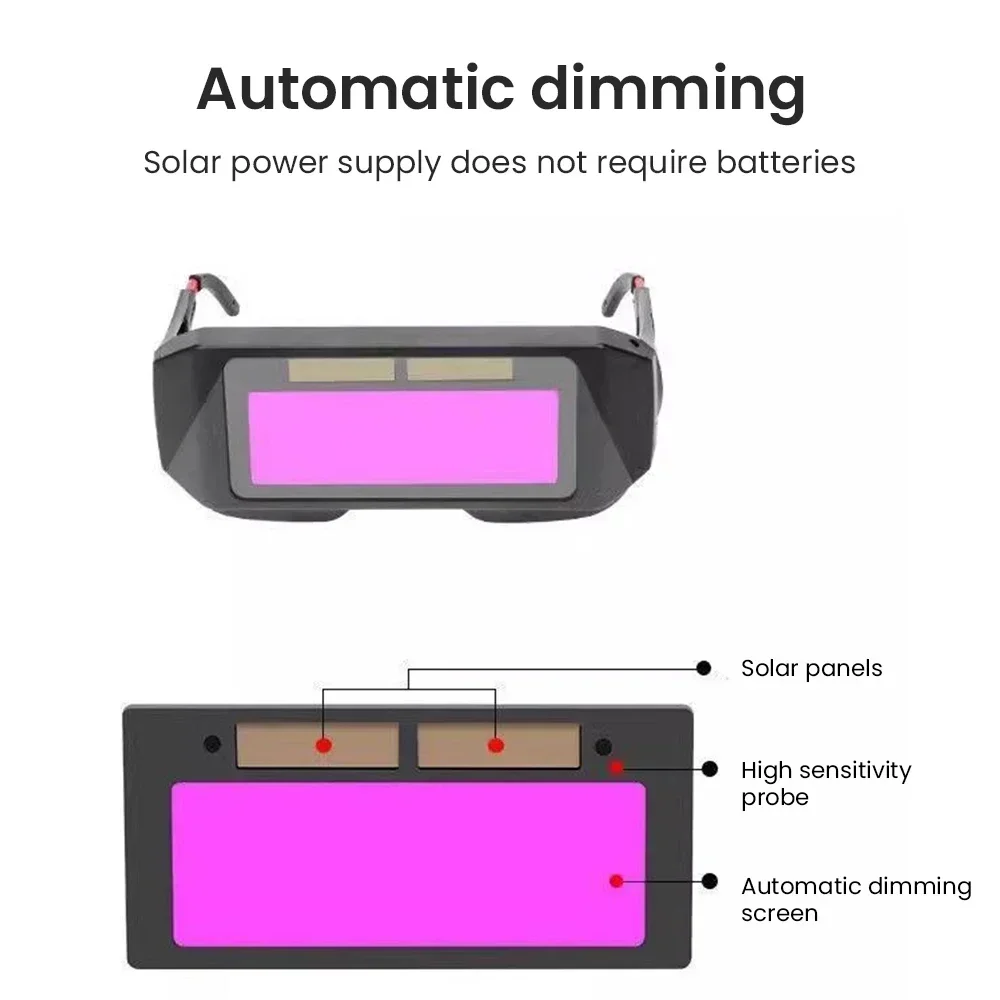 Automatic Dimming Welding Goggles LCD Welding Glasses TIG MIG MMA Plasma Welding Glasses Solar Welding Helmet Electrical Tools