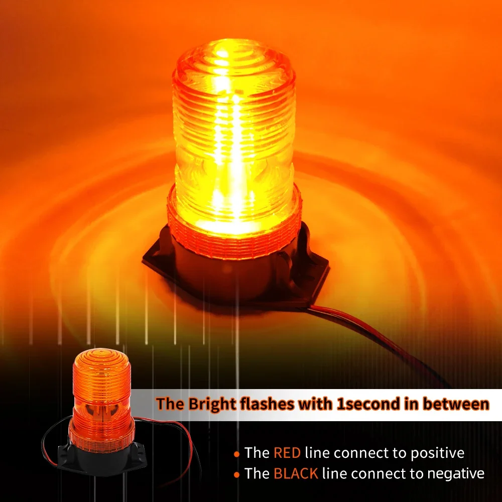 30W LED High Power Emergency Warning Flash Strobe Light Beacon for Forklift Truck School Bus Amber Blue Red