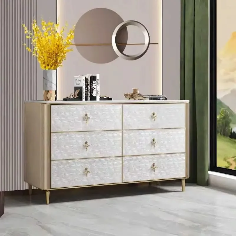 French Luxury Shell Cabinets Living Room Morden Nordic Cabinets Storage Minimalist Szafki Do Salonu Kitchen Auxiliary Furniture