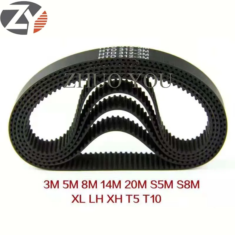 Synchronous Belt 3M 5M 8M 14M Belt Rubber Arc Toothed Belt S5M S8M Drive Belt HTD