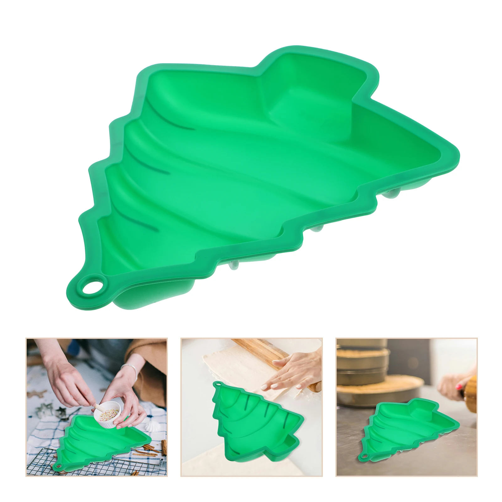 

Christmas Tree Molds Silicone Nonstick Baking Christmas Tree Baking Pan Pans Kitchen DIY Mold Reusable Easy Demold Bake