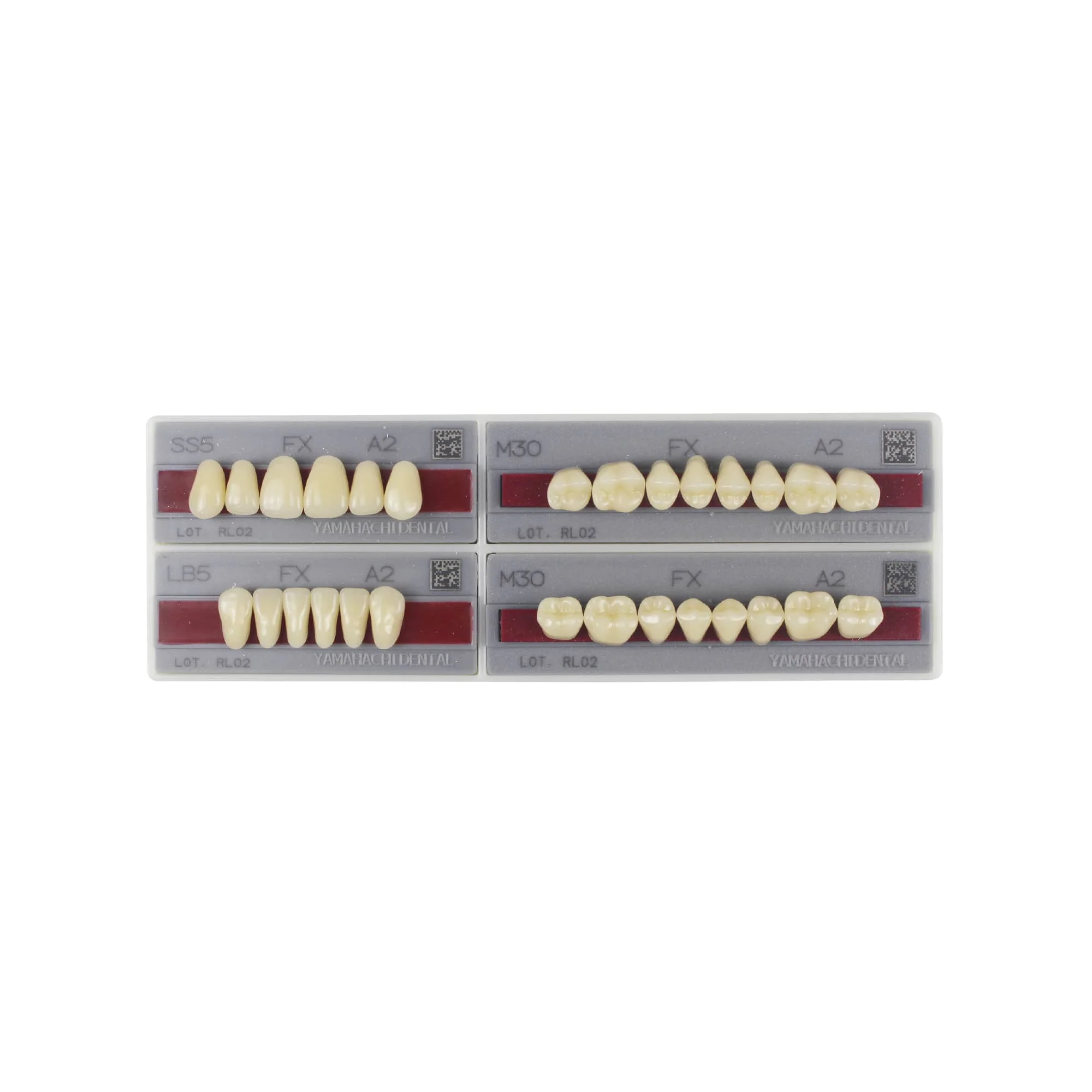 28pcs/box Yamahachi (Japan) FX/NEW ACE Synthetic Resin Teeth Artificial Teeth (Reinforced/Multicolor) for Denture Restoration