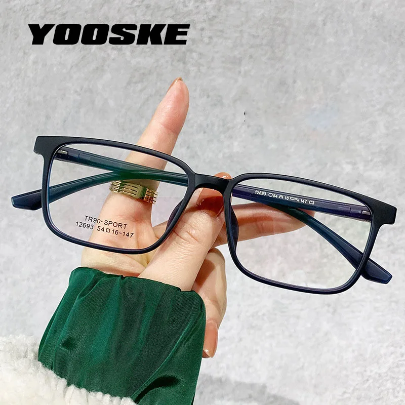 TR90 Square Spectacle Frame for Men Women Trendy Dual Color Optical Glasses Frame Myopia Optical Frame