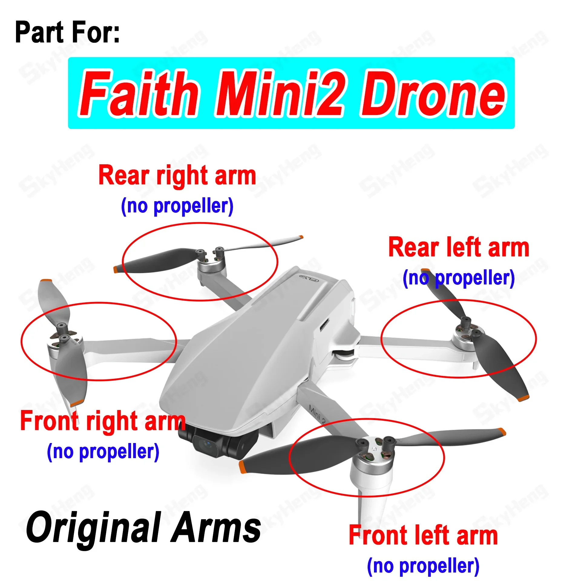 Original c-fly faith mini2 arm vorne rechts arm für faith mini2 drohne ersatz zubehör teile