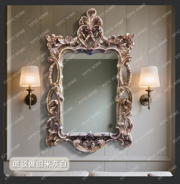 retro oil painting frame decoration mirror frame decoration shooting mirror decoration