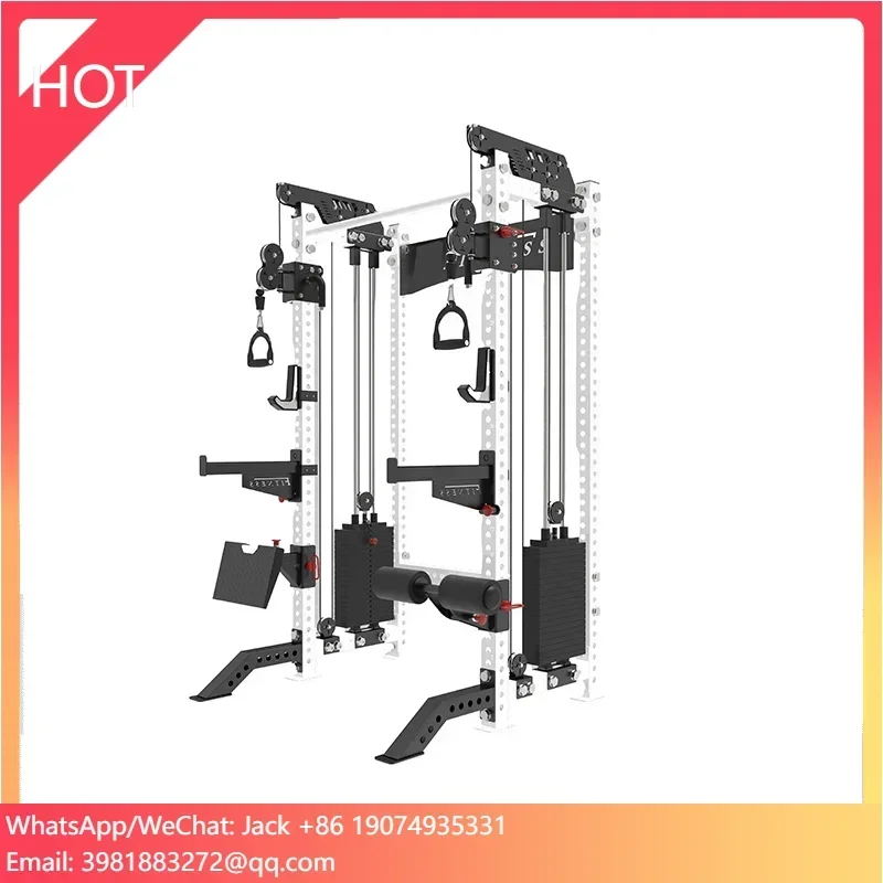 

Commercial Unisex Gym Half Rack Smith Machine High-Waist Power Multi-Functional Fitness Station for Unisex Exercise