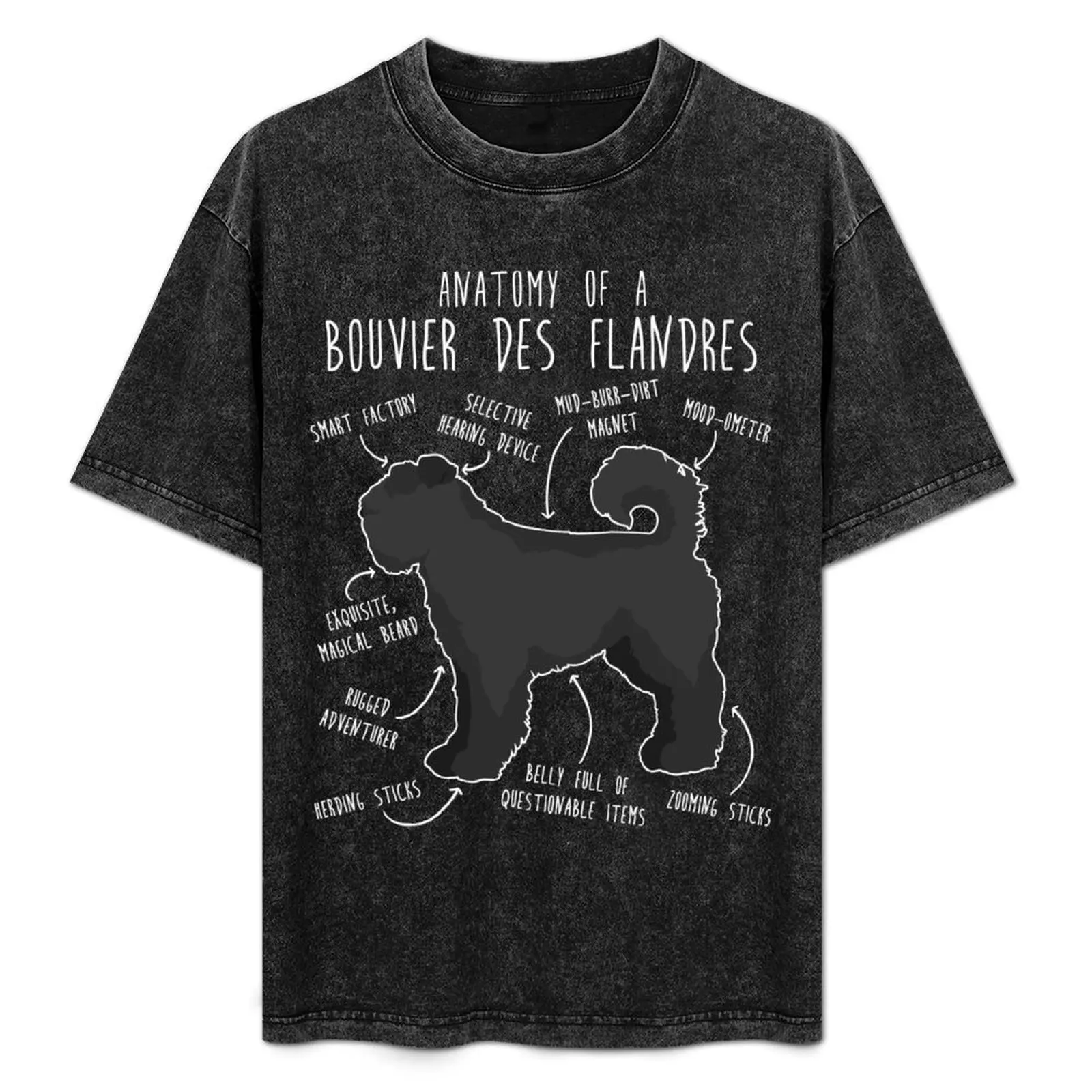 

Bouvier Des Flandres Dog Anatomy T-Shirt Fashion Simple Casual Tee Shirt