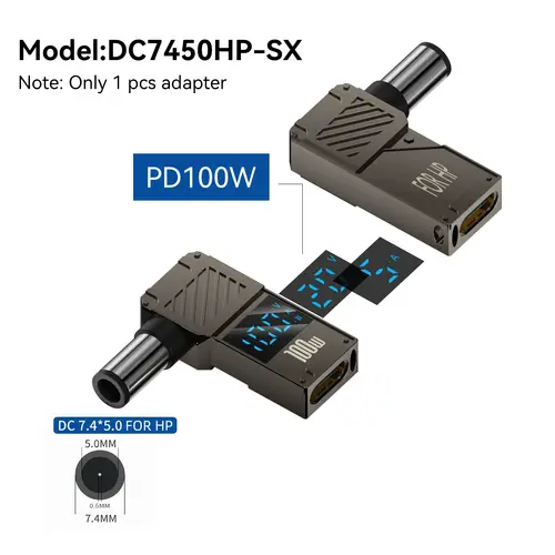 PD100W Type-C to DC Plug Converter USB C to DC Laptop Charging Adapter Power Charger Connector Tip for Lenovo Thinkplus HP DELL - Image 22