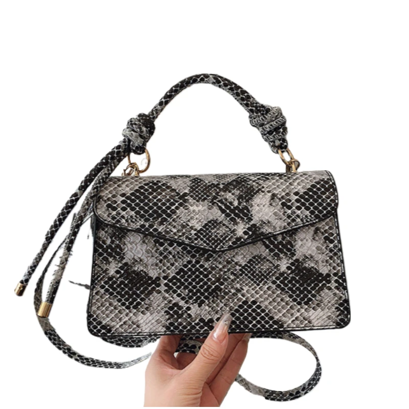 

Trend personality large capacity fashion snake pattern new style simple one-shoulder oblique cross small square women's bag