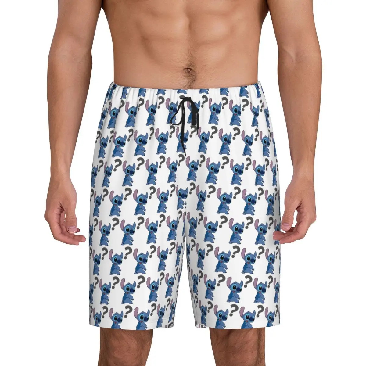 

Custom Stitch TV Cartoon Animation Pajama Shorts Men Sleepwear Lounge Bottom Stretch Sleep Short Pjs with Pockets