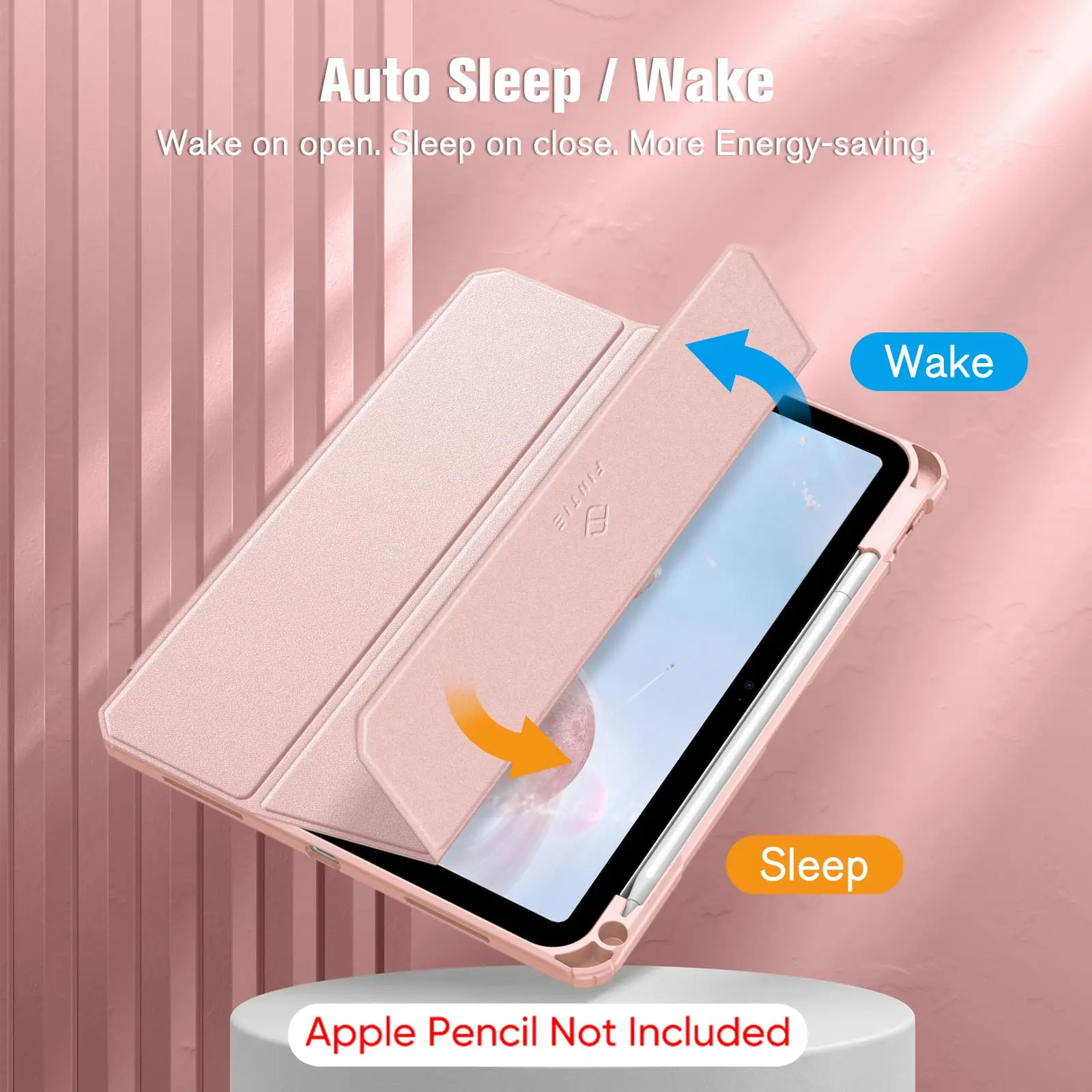 Capa para iPad (A16)/estojo para iPad de 10a geração [11 polegadas 2025/10,9 polegadas 2022] com porta-lápis, capa inteligente com parte traseira de TPU macio