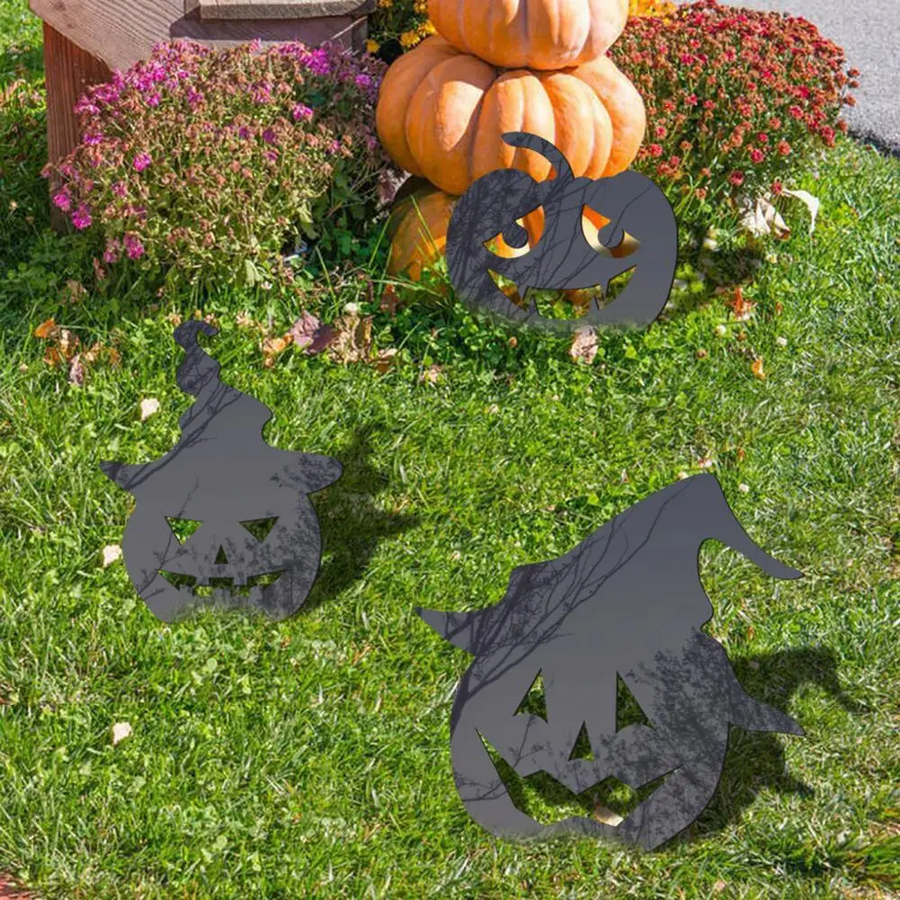 

Garden Ornament Halloween Acrylic Outdoor Garden Pumpkin Silhouette Party Garden Silhouette Courtyard Decor halloween decoration