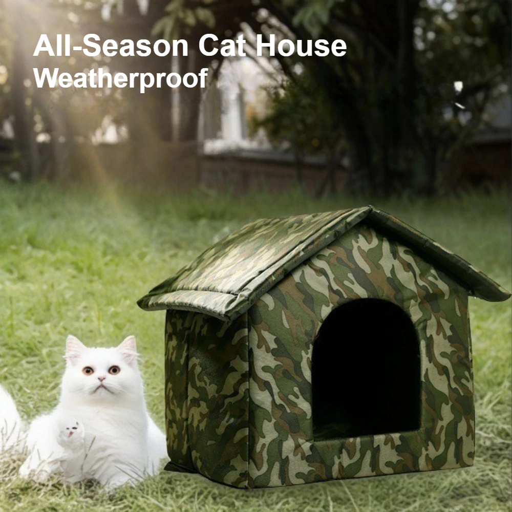

Waterproof Cat Bed Winter All Seasons Outdoor Washable Pet House for Cats Dogs