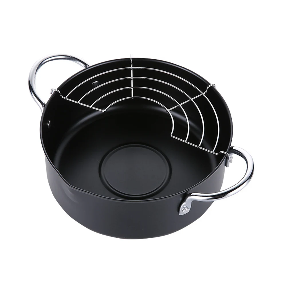 

Multifunctional Fryer Frying Pot Mini Black Japanese Style Household Gas Stove Induction Electric Heat Retaining Oil