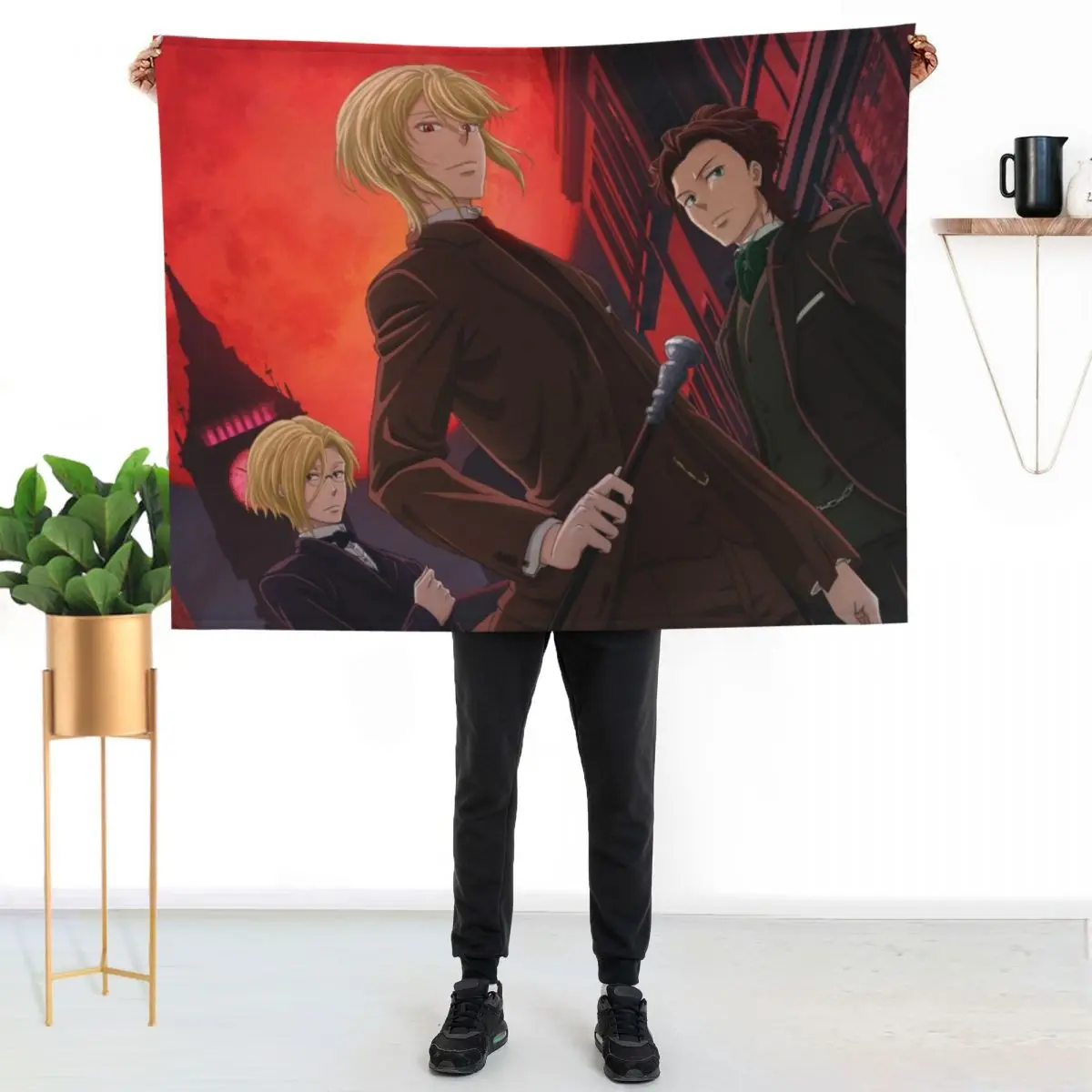 

Moriarty the Patriot Anime Throw Blanket Soft Home Decor Blanket for Couch Bedroom