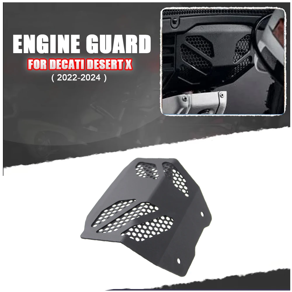 

Motorcycle CNC Aluminum Engine Protection Grille Radiator Cover For Ducati Desert X DesertX 2022 2023 Accessories