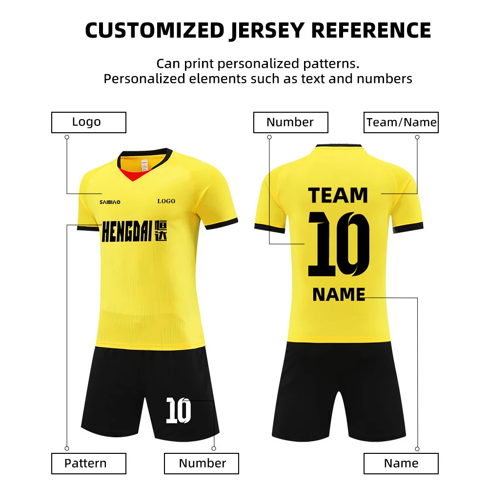 Adult Kids Football Jersey Men Boy Customize Soccer Uniforms Kit Sports Clothes Women Futsal Sportswear Training Tracksuit Child