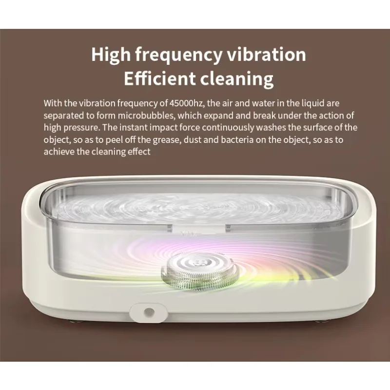 STLF Portable Ultrasonic Cleaner Machine 45kHz High Frequency for Jewelry Glasses Watches Make-Up Tools for Use