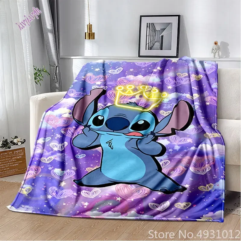 Anime Cartoon Stitch 3D Blanket Fashion Monster Flannel Fluffy Fleece Throw Blankets Children Adult Gift Sofa Travel Camping