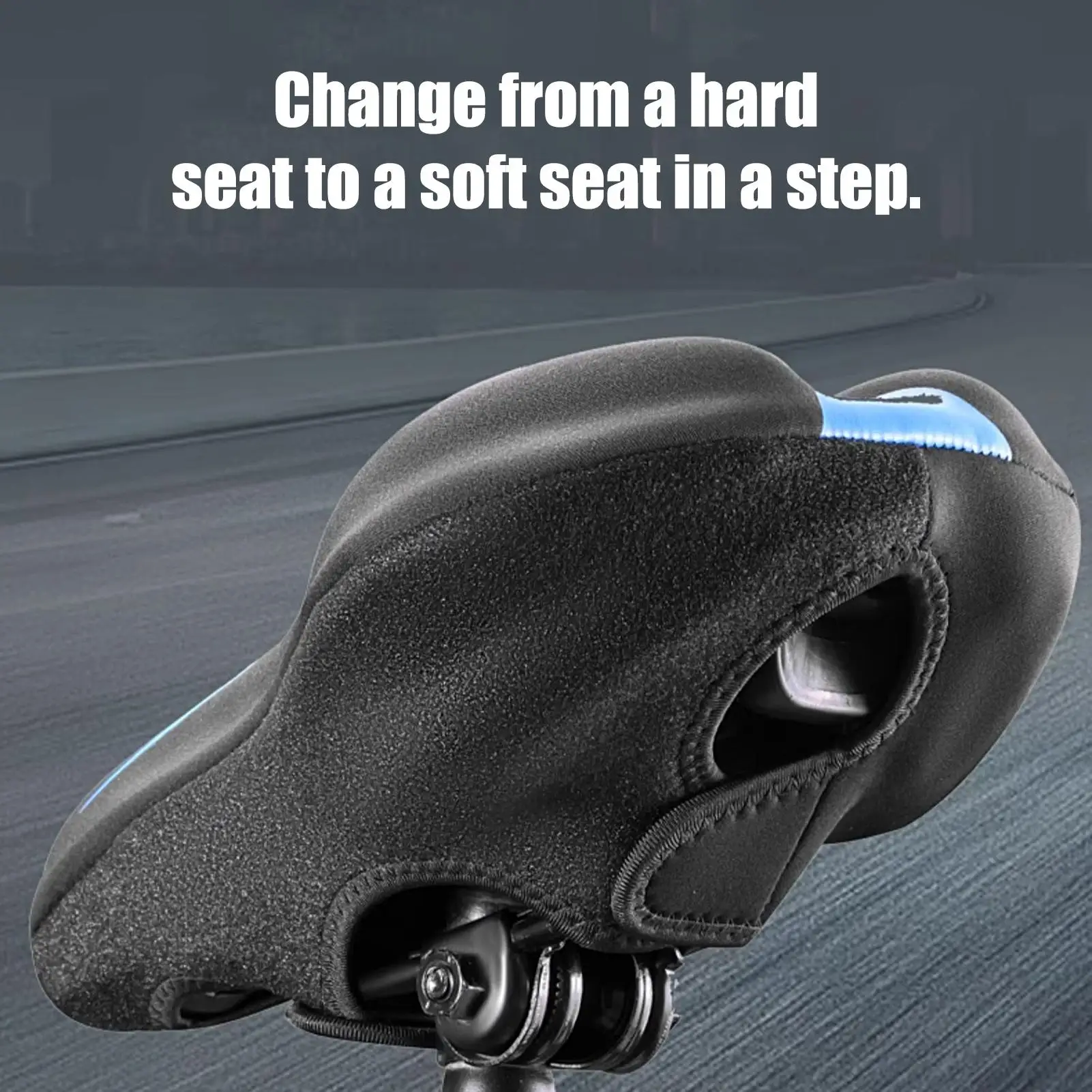 

Bike Seat Covers with Rain Shield Bicycle Seat Cushion Silicone Replacement Pad Shock-Absorbing for Cycling Kids Men Women Adult