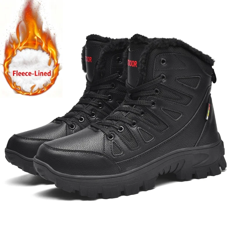 

39-48 size men's winter outdoor warm snow boots, suitable for outdoor hiking and leisure camping activities