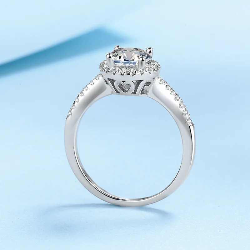 

Женское кольцо с муассанитом 2 карата, круглой огранки «Принцесса», из платины PT950, класса люкс, идеально для предложения руки и сердца, отличный подарок