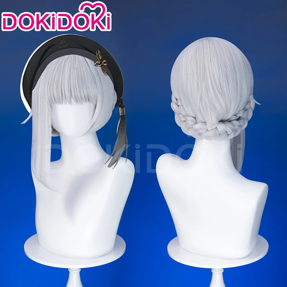 IN STOCK Sanhua Wig Game Wuthering Waves Cosplay Wig DokiDoki Women 45cm Silver Grey Short Hiar Sanhua Cosplay Wig Free Wig Cap