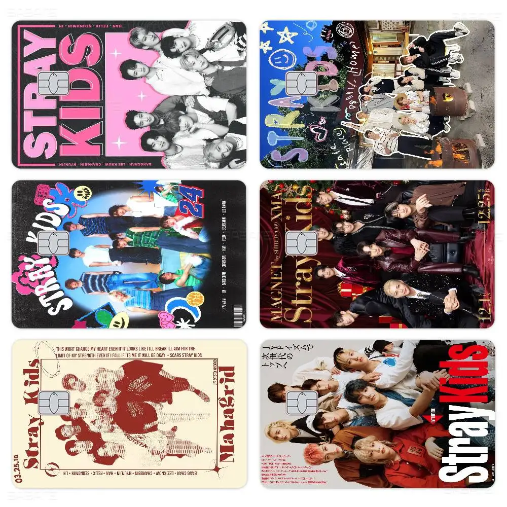 Kpop Boy Giant S-Straykides Game Anime Aufkleber Film Skin Cover Hülle für kleine und große Debit- und Kreditkarten ohne Chip – Vorderseite