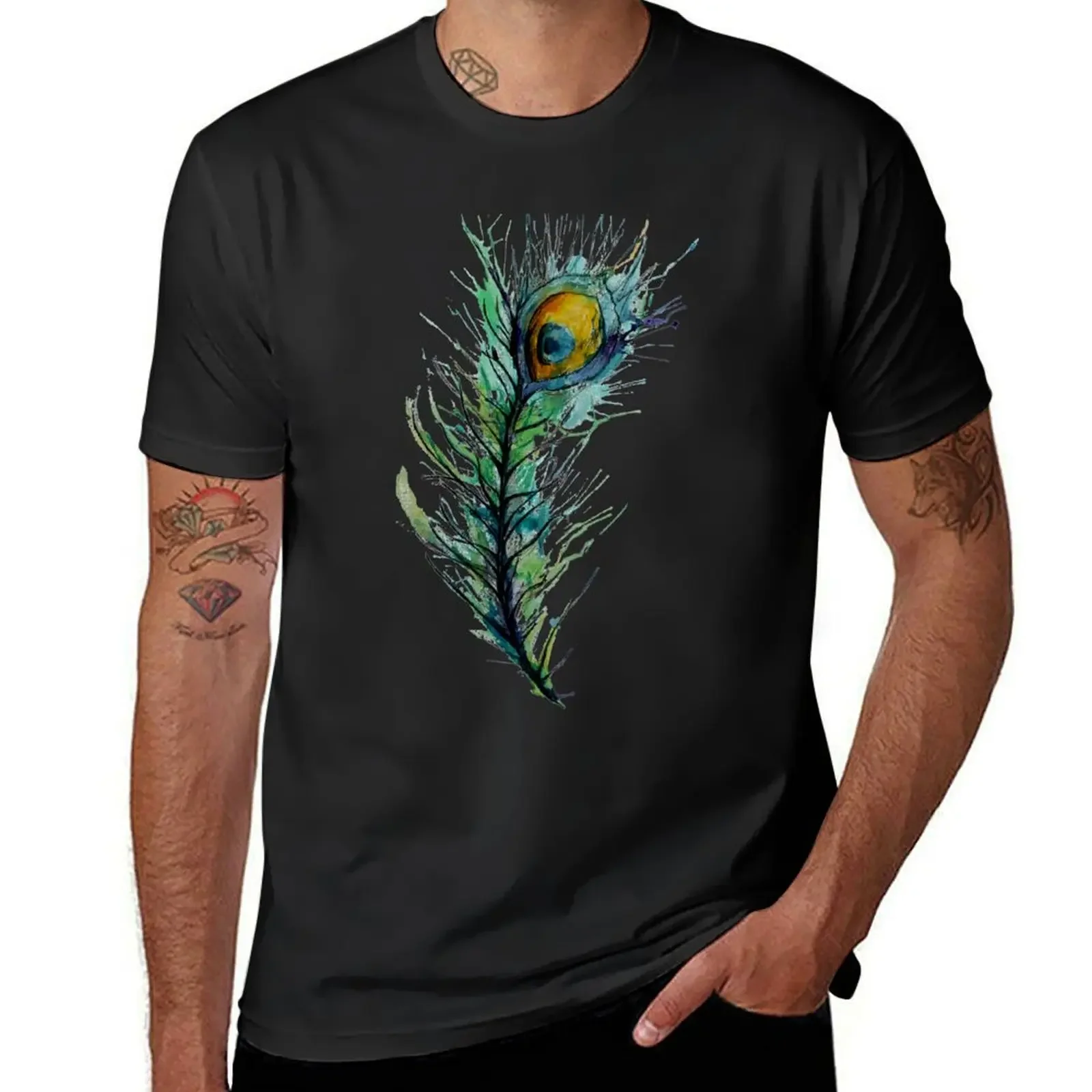 

peacock rainbow. T-Shirt customs design your own vintage graphic tee oversizeds mens t shirts pack