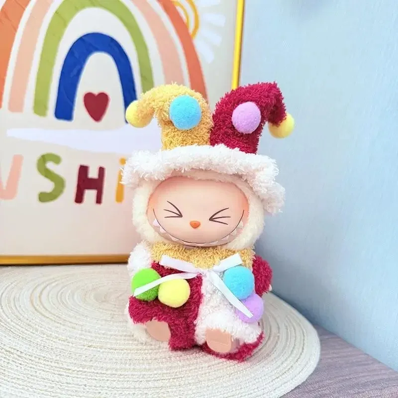 

Mini Doll Clothes Outfit Accessories For 15-17cm Ropa Labubu 10cm Cotton Doll Color Ball Clown Suit Clothing