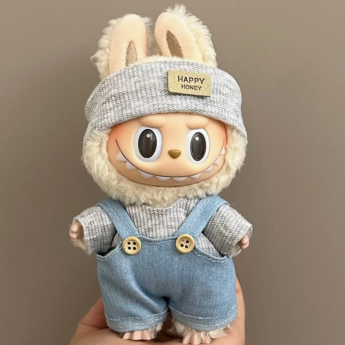 Ubranka dla lalek 15-17CM I II III Labubu, mini pluszowe bawełniane stroje dla lalek idol, uniwersalne ubrania, akcesoria do siedzenia, na imprezę, prezenty