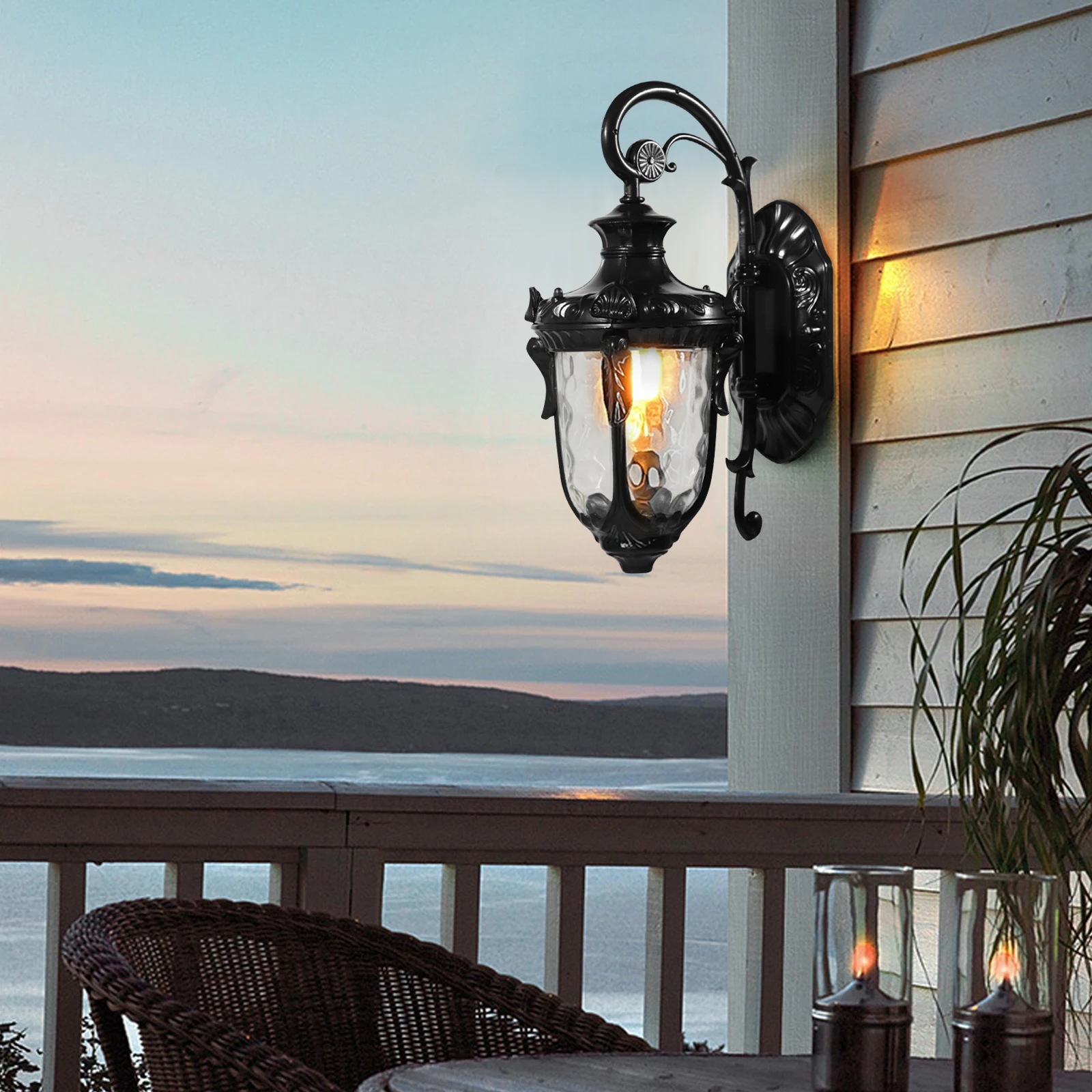 Outdoor Wall Light, Porch Light Fixtures Exterior Waterproof Sconce Aisle Lights Wall Mount Lamp for Garden Bedroom Park