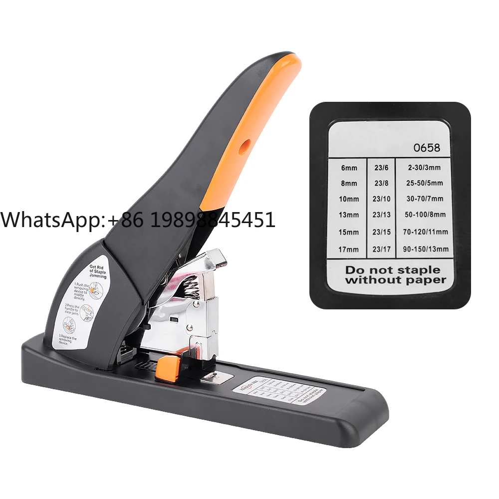 

Heavy-Duty Manual Book Binding Machine 150 Staple Capacity Metal Stapler Labor-Saving Heavy Type Office Staplers