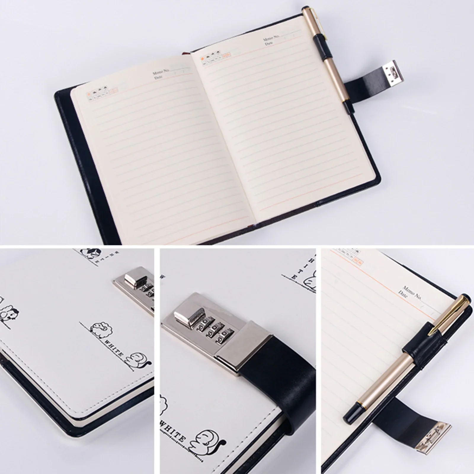 A5 200 Pages Notebook Password Book Diary Binder Thickened Creative Hand Ledger Student Notepad School Stationery Xmas gifts