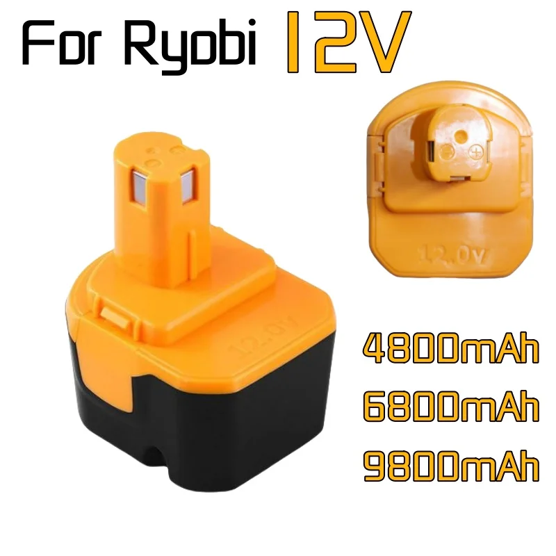Новая аккумуляторная батарея 12 В 4800/6800/9800 мАч для Ryobi 1400652   BID1211 CCD1201 CHD1201 CHD1 202 CTH1201 CTH1202 Серия FL1200
