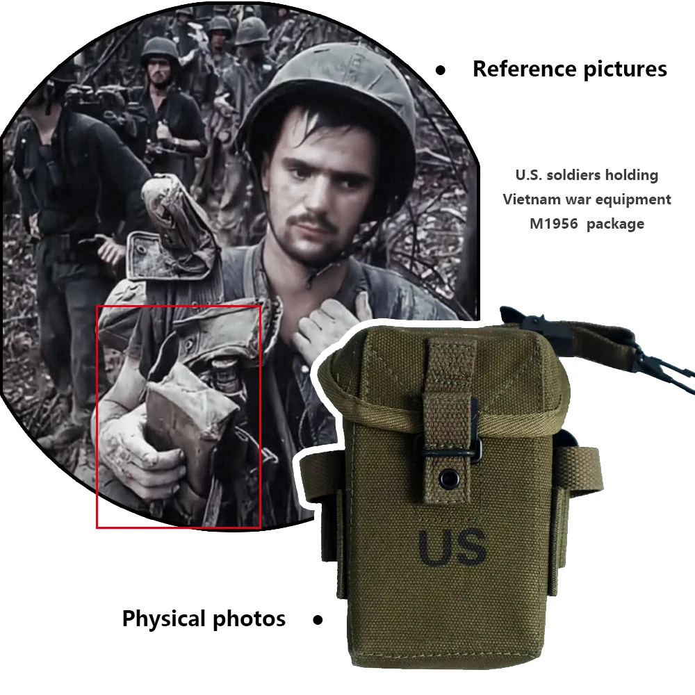 WW2 M1956 Ausrüstungspaket American Soldier Tactical Vietnam War Equipment Kombination Ein Paar Retro M1956 Pack – Detail 4