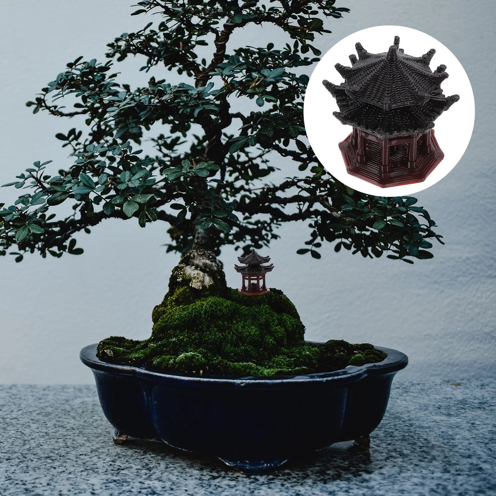

Miniature Pavilion Ornament Fish Tank Decor Aquarium Landscaping Zen Garden Statue Bonsai Desktop Decoration Plastic Gardening