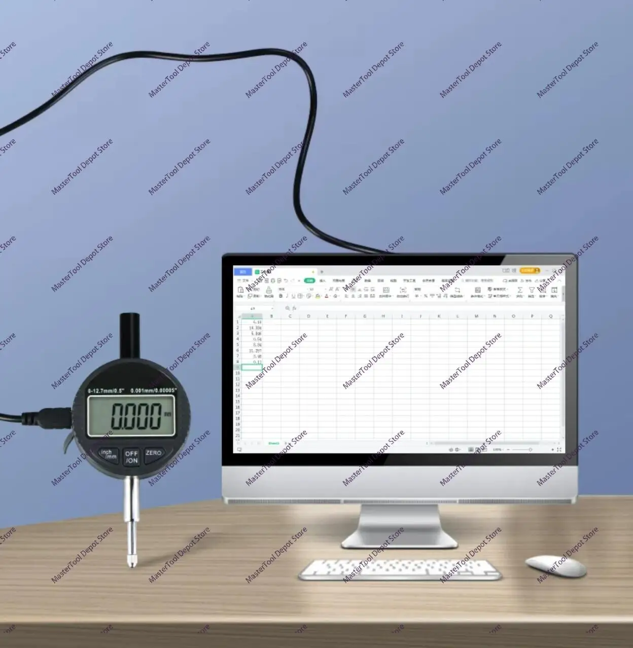 High-precision Digital Indicator 0-12.7/50/100mm, Accuracy 0.01mm/0.001mm, Large-travel Electronic Indicator, USB Data Interface