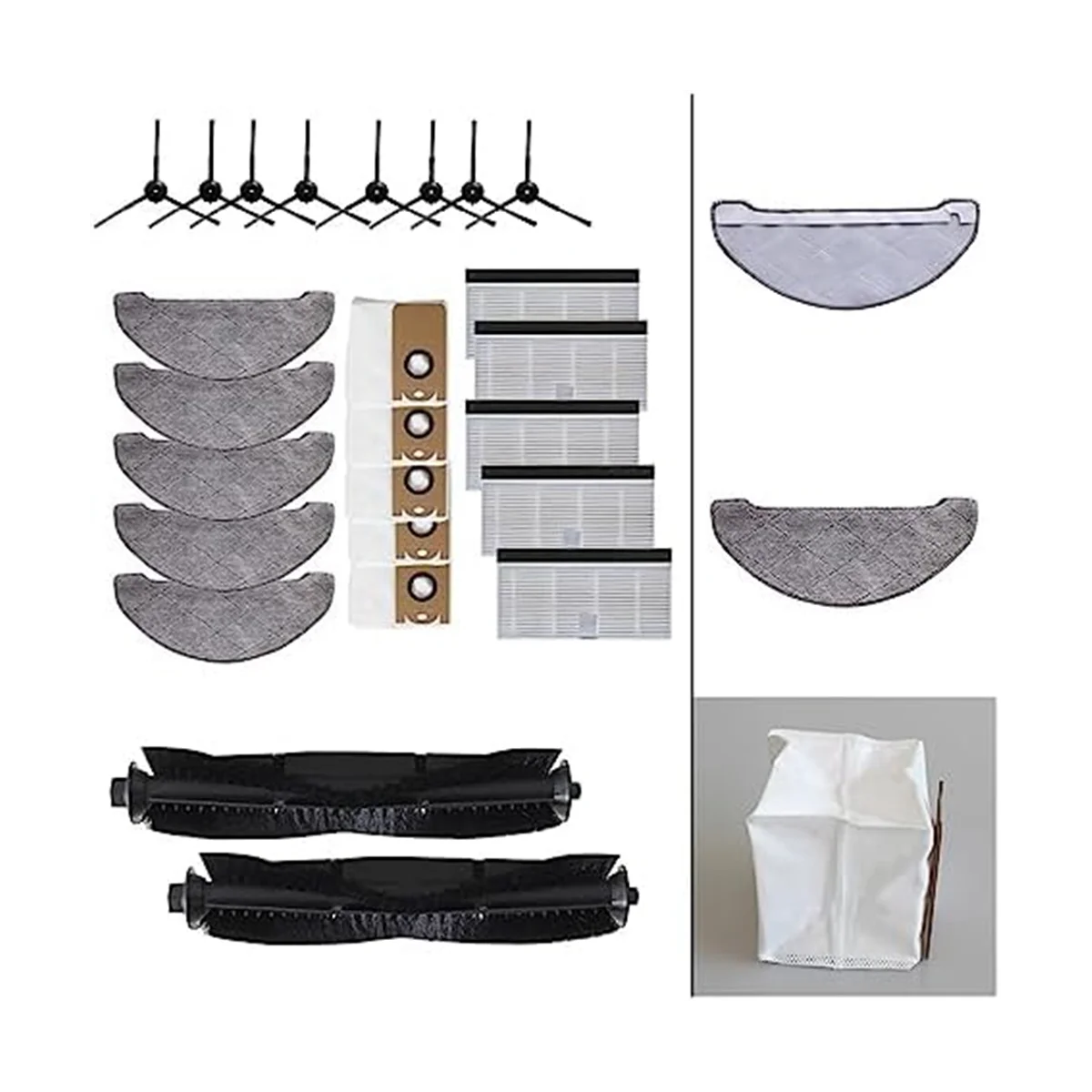 أجزاء المكنسة الكهربائية مكنسة كهربائية ممسحة وسادة كيس لجميع الغبار لاستبدال ملحقات المكنسة الكهربائية L6 Pro T10