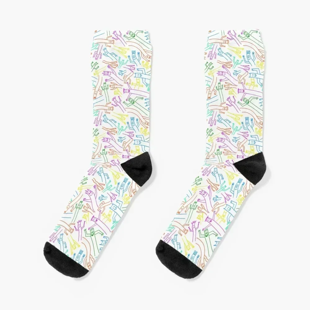 Wacky inflatable Joy Dancing Tube Man Pattern Socks hip hop Running shoes golf Men Socks Women's