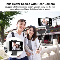 Vlog Selfie Monitor Screen Support 4K Wired Recording Magnetic Phone Holder Clip Mount Using Phone Rear Camera for iPhone Selfie