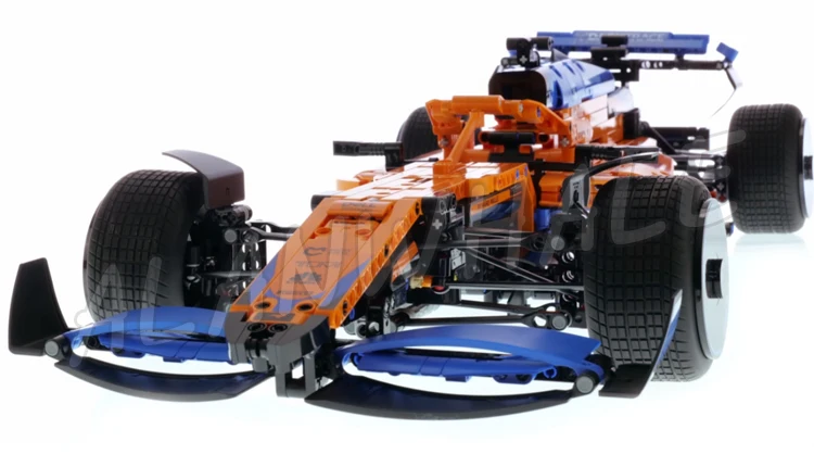 1432pcs Technical Orange Race Car 2022 F1 V6 Cylinder Engine 88703 Building Block toys Compatible With Model