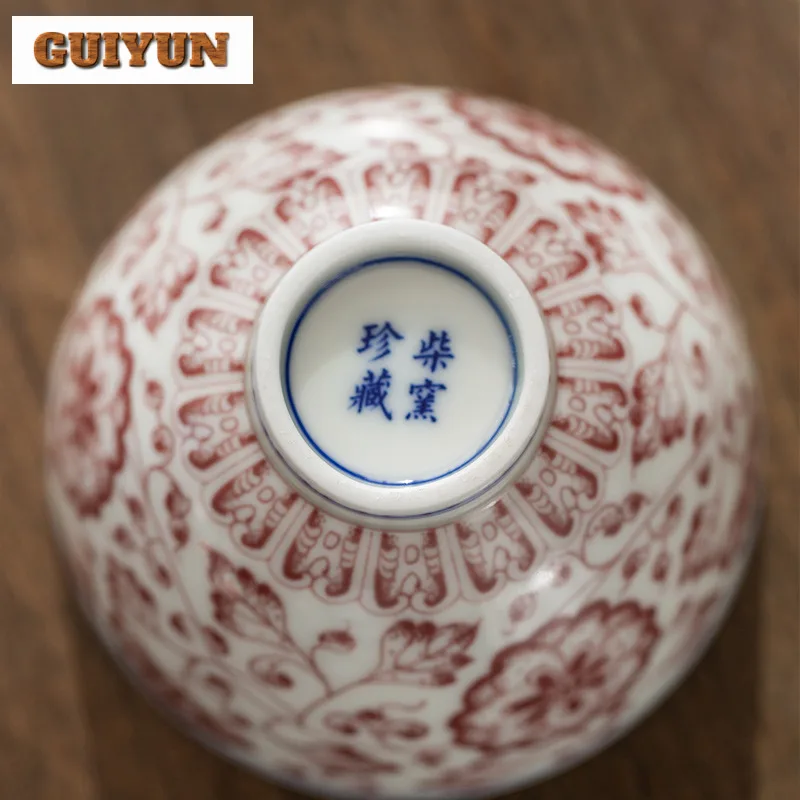 90 مللي ريترو الأزرق والأبيض فنجان الشاي اليدوية وعاء الشاي مجموعة من أكواب الشاي تذوق رائحة كوب تشازان ماستر أكواب الشاي الديكور