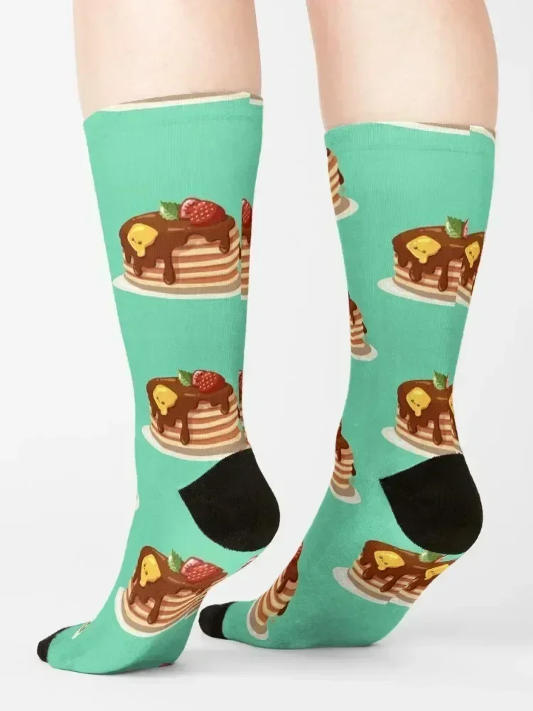Kawaii Pancakes Socks cool cycling hiking gym Socks Girl Men's