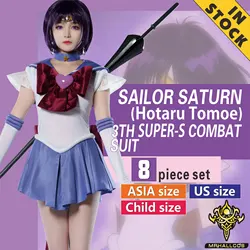 MRHALLCOS Anime Cosplay Sailor Saturn Hotaru Tomoe Moon SuperS Dress Outfits Costume Halloween Party Kid Adult Women Plus Size