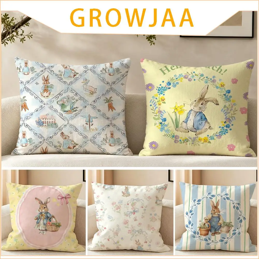 Ip Peter Rabbit Cushion Cover Pillow Short Plush fresh natural Cushion for Living Room Bedroom Sofa Home Decoration