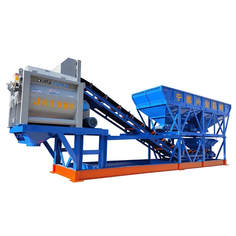 

Two Aggregate Hopper 60 M3/h Mixing Plant Mobile Concrete Batching Plant HZS60 Ready Electric Concrete Pump Provided 7500 2m