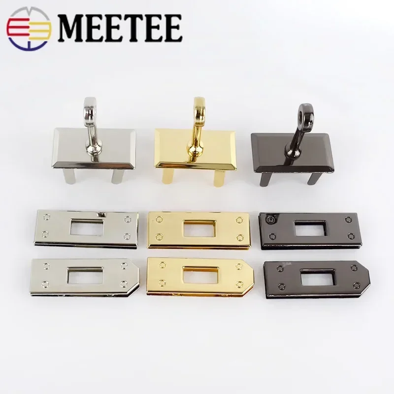 1/2Sets Metal Bag Lock Buckles Combination Clasps Closure DIY Luggage Handbag Wallet Leather Craft Hardware Accessory BD453