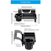 New 3 In 1 Car Cup Holder Food Tray Expandable Phone Holder Travel Accessories Multifunctional Drink Bottle Stand Car