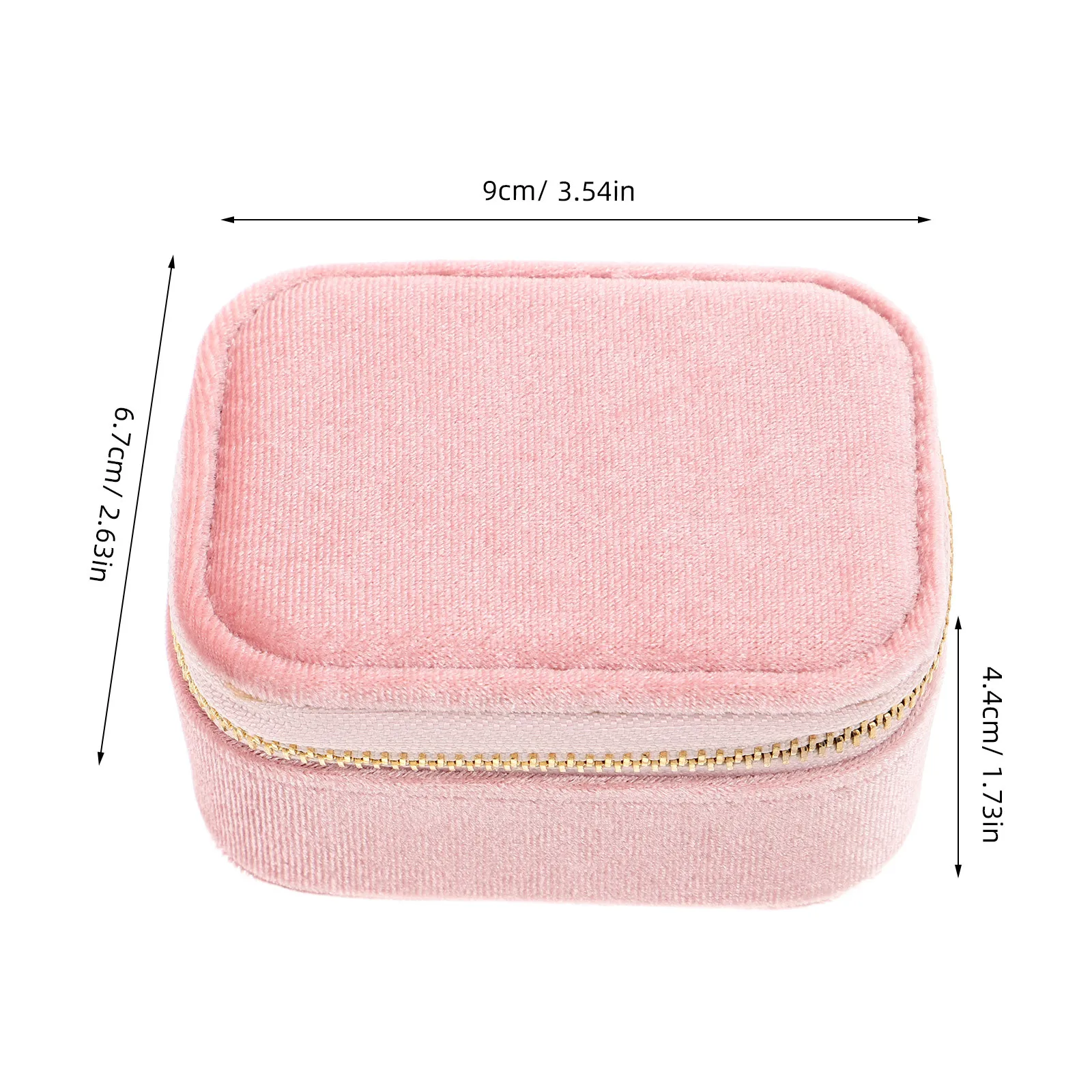 Jewelry Travel Organizer Mini Case Zipper Compartments Rings Earrings Pendant Bracelet Storage Portable Compact Box for Women